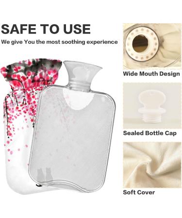NAANLE Cat Under Cherry Tree Hot Water Bottle - 2L Transparent Cover for Menstrual Cramps & Pain Relief | Heat & Cold Therapy - Buy Online on GoSupps.com