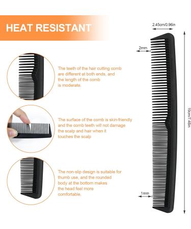 Sularpek 3 Piece Fine Tooth Carbon Fibre Tail Comb Set - Hairdressing & Styling Comb for Women and Men - Anti Static & Heat Resistant - Teasing Hair Comb - Buy Online on GoSupps.com