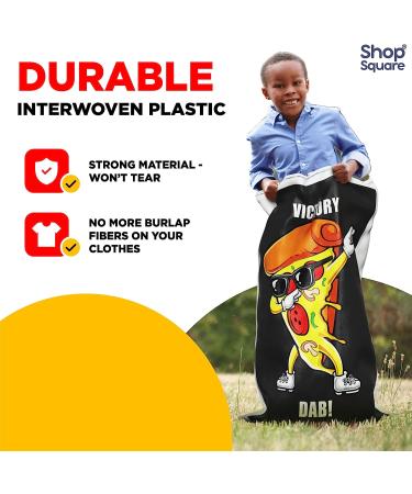 Potato Sack Race Bags Set of 8 - Durable Interwoven Plastic with Fun Meme Designs | Family Yard Games for Kids and Adults | Perfect for Parties, Easter, BBQ, Picnics and Holidays - 23 x 40 - Buy Online on GoSupps.com
