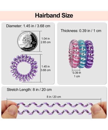 JessLab Spiral Hair Ties 20 Pcs - Traceless Phone Cord Hair Accessories for Girls & Women - No Crease Plastic Coil Ponytail Holders - No-Damage Headband - Lustrous Finish - Buy Online on GoSupps.com