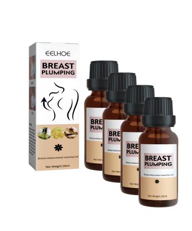 Essential breast pump oil massage oil breast enlargement to increase breast volume and to improve female curves (4PCs)