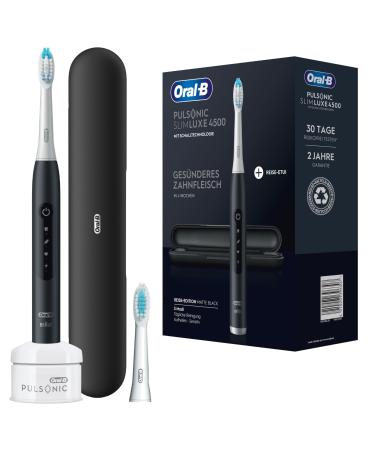 Oral-B Pulsonic Slim Luxe 4500 Electric Sound toothbrush 2 plug-in brushes 3 cleaning modes for dental care and healthy gums travel ethnius designed by brown matt black black - Buy Online on GoSupps.com