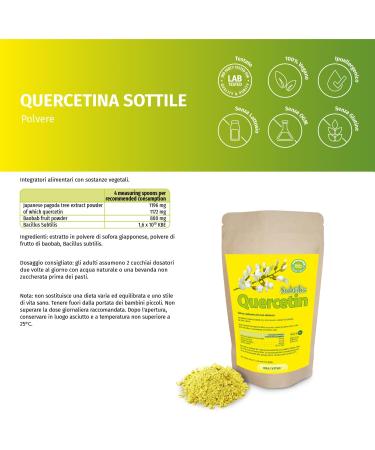  ERASVITAL Quercetin Subtilis powder with important companions - Baobab fruit powder (a good supplier of vitamin C) and Bacillus Subtili - Buy Online on GoSupps.com