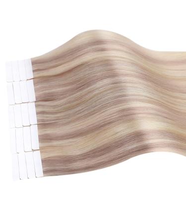 Ugeat Tape Extensions | Blonde & Ash Brown | Real Hair | 50cm 20 Pieces #18/613 | Invisible Tape Extensions - Buy Online on GoSupps.com