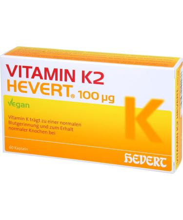 Buy Vitamin K2 Hevert 100 g Capsules - 60 Count | Premium Quality & International Shipping - Buy Online on GoSupps.com