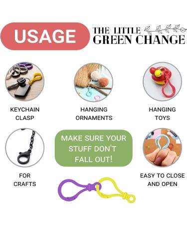 200 PCS Multicolor Plastic Lobster Clasp Keychain Clips for Kids | Backpack and Craft Keychain Hooks - Buy Online on GoSupps.com