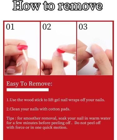 Kalolary 32PCS Gel Nail Polish Strips - Bright Red | Adhesive Full Wrap Sticker with Nail File | Waterproof & Long-Lasting | UV/LED Lamp Required - Buy Online on GoSupps.com