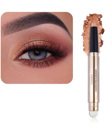 Liyloihi Eyeshadow Stick  Cream Eye Shadow Pencil Crayon Brightener Makeup with Soft Smudger  Waterproof & Long Lasting Eye Highlighter Makeup (04 Champagne Gold)