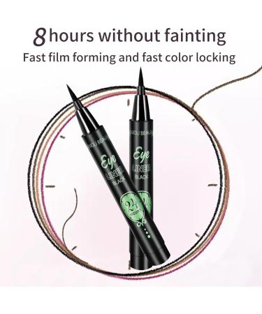 Liquid Eyeliner | Quick-Drying Long-Lasting Waterproof Eyeliner Liquid | Liquid Eyeliner Precise Ultra Fine Non-fading Liquid Eyeliner for Women Girls Shakven Green - Buy Online on GoSupps.com