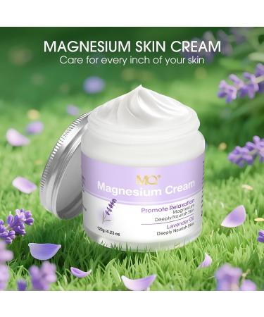 MQ Topical Magnesium Cream for Sleep, Magnesium Lotion for Leg Cramps, Muscle Relaxation(Lavender-120g-4.23oz) - Buy Online on GoSupps.com