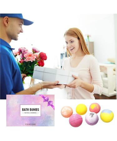 Stress-Relief Bath Bombs Set for Women - Natural Ingredients, Various Scents - Perfect Spa Gift for Girls - Buy Online on GoSupps.com
