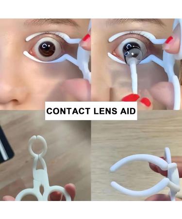 Wear Invisible Lens Aids Invisible Lens Eyelid Stretcher | Eyelid Stretcher for Invisible Lens Invisible Lens Insertion or Remover Eye-Opening Clips Tool White - Buy Online on GoSupps.com