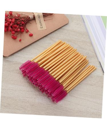 KALLORY 50 Pcs Colored Mascara Lash Bonder Mascara Black Eyelash Mascara Brush Eyelash Brush Stick Make up 50 Pcs Rose - Buy Online on GoSupps.com