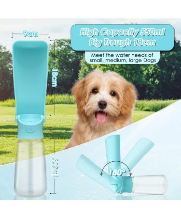 Petcooz 550ml Dog Drinking Bottle - Portable Foldable Water Bowl for Travel | Perfect for Walks & Outdoor Adventures - Blue - Buy Online on GoSupps.com