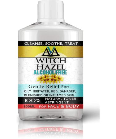 Pure & Natural Alcohol Free Witch Hazel Distillate | Natural Toner & Astringent | (100 ML No Alcohol Chemical & Paraben Free) - Buy Online on GoSupps.com