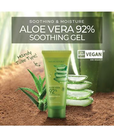 NATURE REPUBLIC Aloe Vera Soothing Gel 92% Moisturizing (Tube) - Buy Online on GoSupps.com