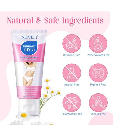 Gentle Hair Removal Cream for Sensitive Skin Face Bikini Armpits & More 2.1 oz - Buy Online on GoSupps.com