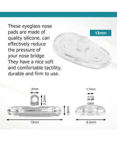 Buy Eyeglass Nose Pads - Screw-in Silicone Teardrop Shape | Pack of 10 Pairs (13mm) - Sports World Vision - Buy Online on GoSupps.com