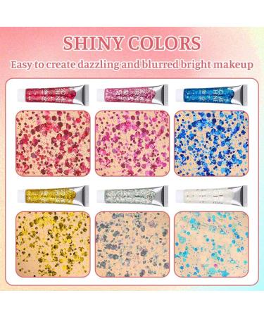  AYBUY AYBUY Face Glitter Gel Hair Glitter Body Glitter Gel Liquid Glitter Gel for Face and Lip Cosmetics - Buy Online on GoSupps.com