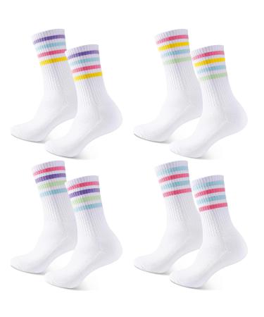 Utensilsto 4 pairs of tennis socks for women 35-40 white sports socks socks for women crew socks white socks cotton socks for women