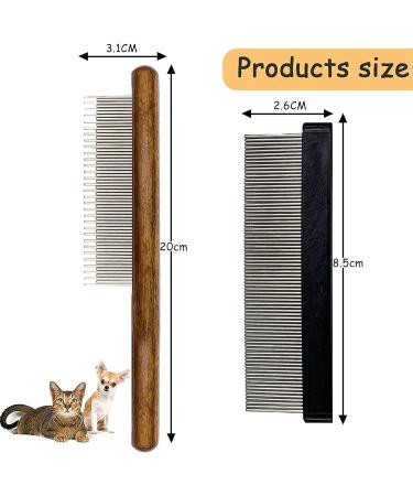 Stainless Steel Pet Comb Pet Combs With Wooden Handle Pet Grooming Comb Skin Friendly Comb Anti-Tangle Comb Removes Knots And Tangles Solid Wood Comb For Removing Floating Hair And Fleas - Buy Online on GoSupps.com