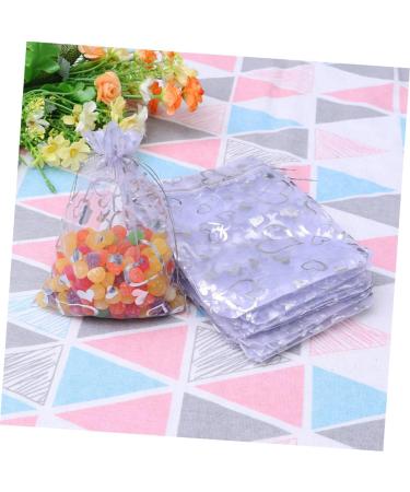 Anneome 100pcs Wedding Candy Pouch Mini Party Bags Packing Bag Bride Christmas Chocolate Candies 7X9cm Silver - Buy Online on GoSupps.com