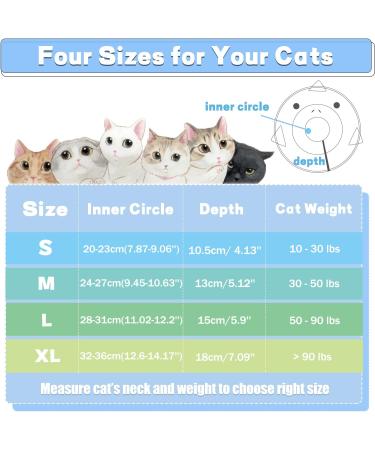 Adjustable Hubin Fleece Cat Collar - Post-Surgery Protective Halskrause for Cats Kittens & Puppies (Blue Shark M: 2.5-5kg) - Buy Online on GoSupps.com