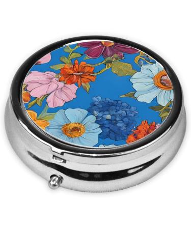 Hello Hawaii Printed Mini Round Pill Box | 3 Compartment Travel Pill Organizer | Portable Medicine Case for Home & Office - Buy Online on GoSupps.com