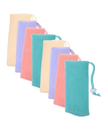 CANIGHT 8pcs Soap Pouch for Shower Face Soap Holder Solid Shampoo Bar Holder Bar Soap Bag Pe