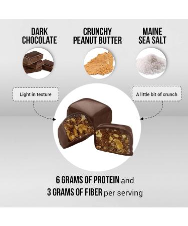 Bixby Organic Dark Chocolate Peanut Butter Sea Salt Bites - Gluten Free, Kosher, Non-GMO - 4.2oz Bags (Pack of 6) - Resealable Dark Chocolate Clusters - Buy Online on GoSupps.com