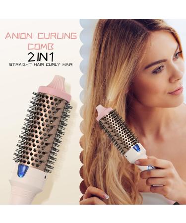 K&K Hot Hair Brush 38mm - Keratin Protect Heated Barrel | Ionic Smooth Shine Volumize Comb | Dual Voltage Hair Straightener Curler Styling Tool - Buy Online on GoSupps.com