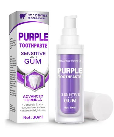 Purple-Toothpaste-Whitening-Teeth Whitening Toothpaste Fast-Acting Foam Whitening Toothpaste Protecting and Whitening Teeth 1 fl.oz