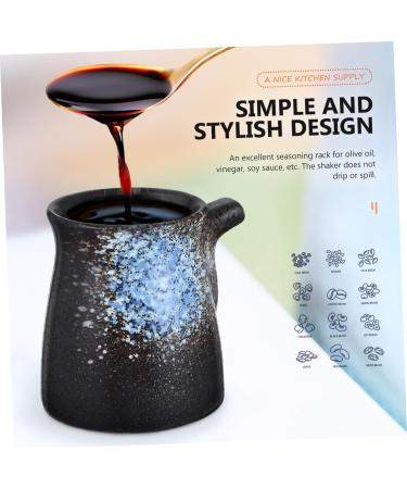 Zerodeko 3pcs Soy Sauce Pot Vinegar Pot Soya Sauce Dispenser Sauce Pan with Lid Salad Dressing Oil Cruet Salt Vinegar Container Maple Syrup Dispenser Seasoning Ceramics Bottle 10X8.5X7CMx3pcs Bluex3pcs - Buy Online on GoSupps.com