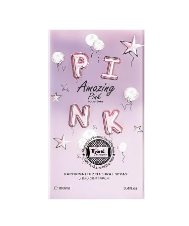 Hybrid & Company Women Amazing Pink Pour Femme Eau De Parfum Vaporisateur Natural Spray 3.4 Fl Oz - Buy Online on GoSupps.com
