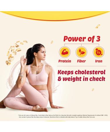  Saffola Saffola Oats instant rolled oats soft and creamy oats protein power iron and fiber nutritious cereals 200g - Buy Online on GoSupps.com