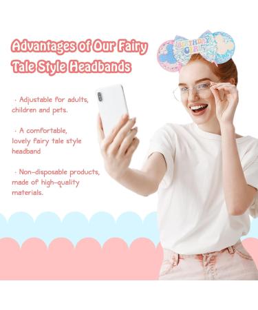 KHC-KHF Mouse Ears Headband Sequin Mouse Mick Ears Hair Clips Castle Monster Birthday Girl Mini Hair Bow Cosplay Costume Party Decorations Hair Accessories - Buy Online on GoSupps.com