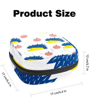 Shop Women's Hedgehog Pattern Period Kit Bag | Portable Storage Pockets for Females - Ideal for Women & Girls - Buy Online on GoSupps.com
