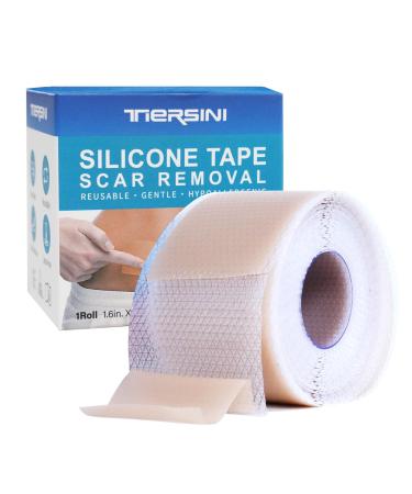Silicone Scar Sheet Silicone Scar Tape for Surgery (1.6 x120 Roll-300CM) Silicone Scar Strips Keloid Treatment C-Sections Surgical Scars C-Section Scars