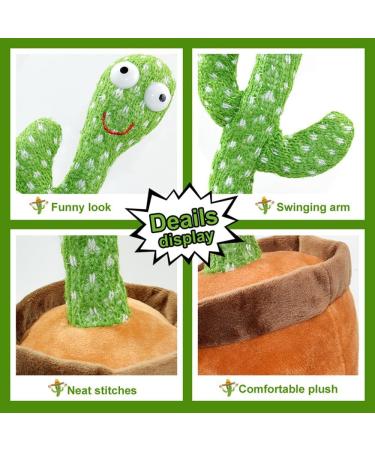 MAIGO Dancing Cactus Toy - Interactive Talking, Singing, Dancing Baby Cactus Toy with 120 Songs and Repeat-What-You-Say Feature - Buy Online on GoSupps.com