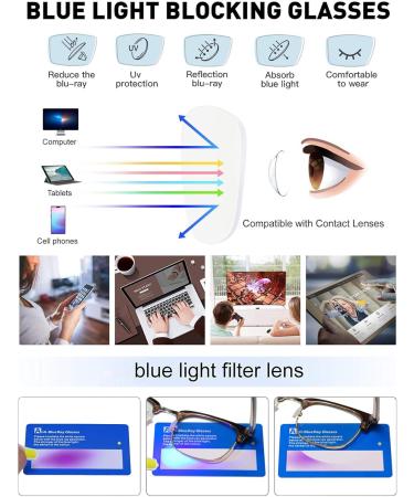 2 Pack Blue Light Blocking Glasses Anti Blue Light Gaming Glasses Retro Fashion Frame Non-Prescription Lens Anti Fatigue Headache Computer Screen Glasses for Women and Men Unisex Round Glasses a1 black Silver + White Silver - Buy Online on GoSupps.com