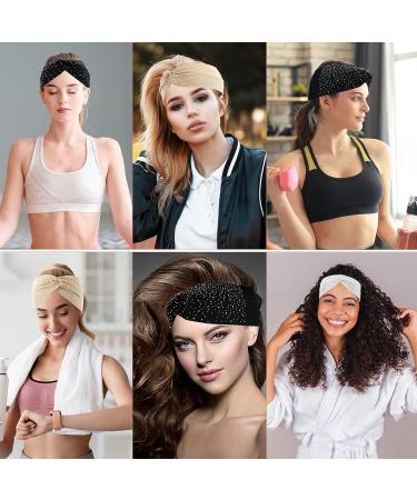 Sparkly Crystal Wide Headbands for Women - 3 Pcs Bling Fancy Headbands - Buy Online on GoSupps.com