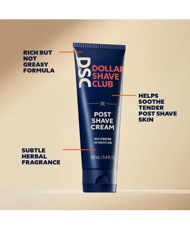 Dollar Shave Club Post Shave Cream 2 ct | Soothing Aftershave Balm for Men - Hydrating Fast-Absorbing Non-Greasy Formula for Sensitive Skin - Buy Online on GoSupps.com