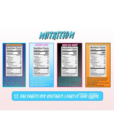 Dive Bar Nutrition Caffeinated Protein Cookie Bars - Variety Pack of 12 Bars - Fuel Your Life with Good Taste - Buy Online on GoSupps.com