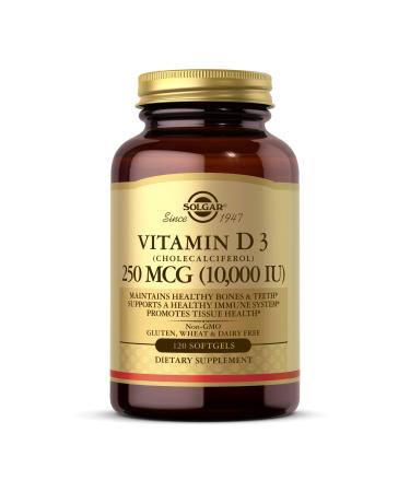 Solgar Vitamin D3 - 250 MCG 10,000 IU - 120 Softgels