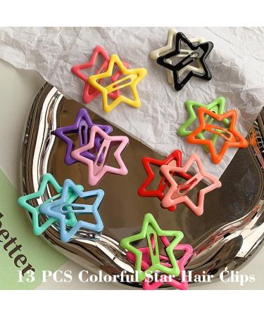 Hair Clips Stars Small Metal Star Hair Clips Colour Star Hair Clips Colourful Star Hair Pins Metal Snap Hair Clips for Women Girls Gifts Colour 13 - Buy Online on GoSupps.com
