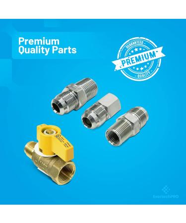EvertechPRO 1212MMKIT 22 Flexible Natural Gas Hose Kit - Propane Heater Hose Connectors - Buy Online on GoSupps.com