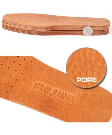 Magic Absorbent Pigskin Leather Insoles - Odor-Fighting Inserts for Women & Men - Cinnamon Flats for Sweaty Feet (2 Pack) - Buy Online on GoSupps.com