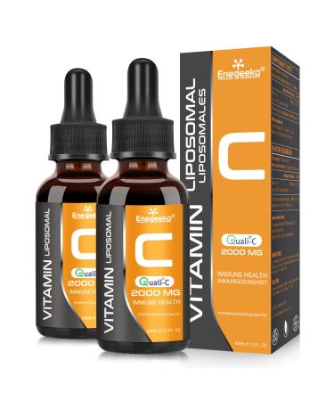 Liposomal Vitamin C with Quali -C Vitamin C | Non-GMO | Vegan friendly | Vitamin C pH neutral | Vegan (60 ml (pack of 2))