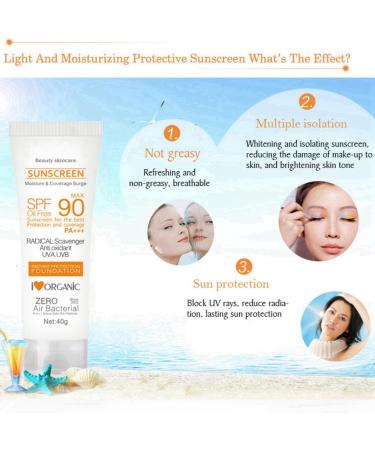 Sun Cream SPF 90 Face Sun Lotion Cream with SPF 90 Anti Sun UVA/UVB Radiation Protection Lotion for Face and Body Sunscreen SPF Face Moisturiser Sun Cream Sunscreen SPF 90 Face Facial Sunscreen - Buy Online on GoSupps.com