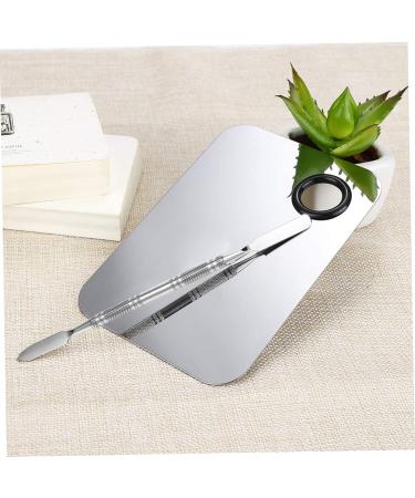 3pcs Nail Art Palette Set - Manicure Tools with Spatula | Metal Nail Polish Trays for Professional Nail Painting - Buy Online on GoSupps.com